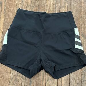 Virus Black and Gray Women's Athletic Shorts